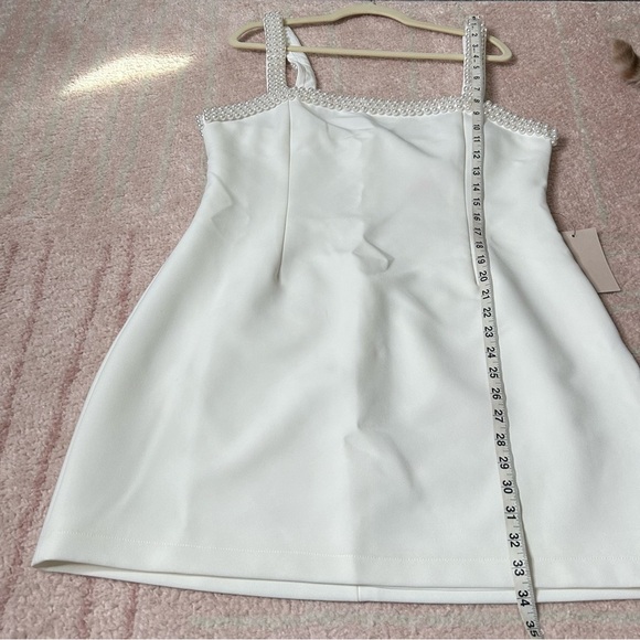NWT Odd Muse Off White Mini Dress with Faux Pear Trim Size XXXL 14 Bridal Shower - Picture 9 of 15